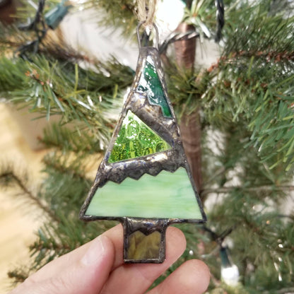 Hand Crafted Stained Glass Tree Ornament