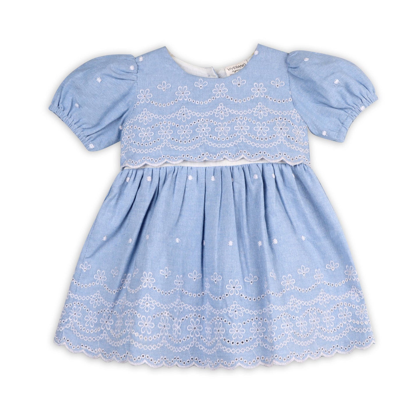 Viverano Organics - Isla Chambray Baby Dress + Bloomer (Organic Cotton)