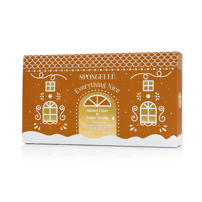 Spongellé | Navidad 2025 | Regalos para calcetines navideños | Regalos - Set de regalo navideño de pan de jengibre Everything Nice. Regalo de Navidad 2025.