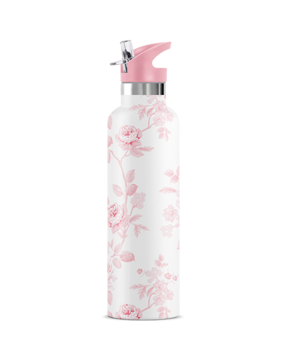 Blush – Floral Insulated Water Bottle | 25oz