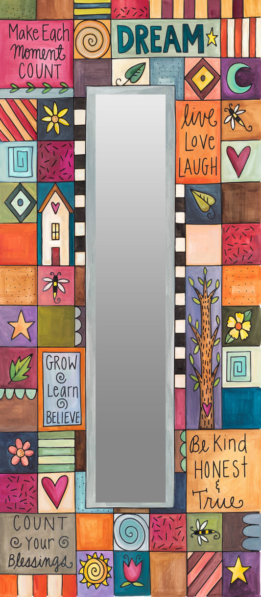 "Playful Patchwork" Rectangle Mirror