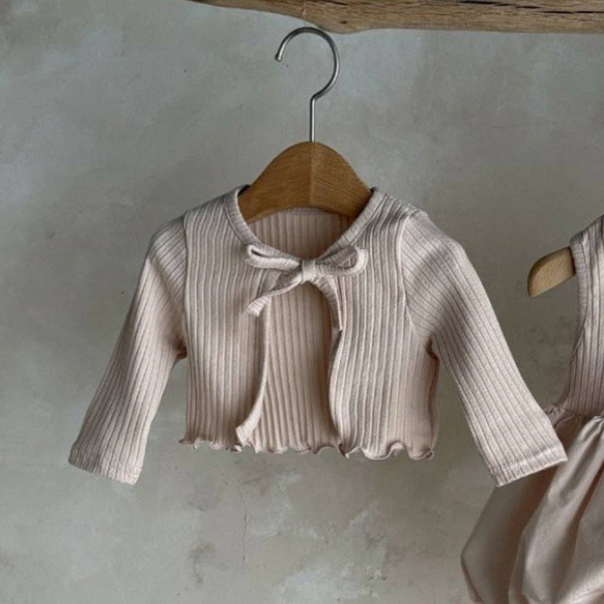 Baby Girl Long Sleeve Coat & Dress Beige