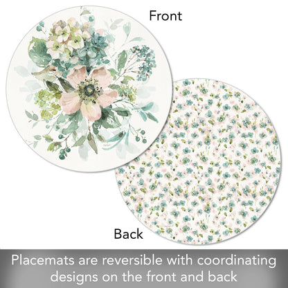 Mint Crush" Round Reversible Plastic Placemat