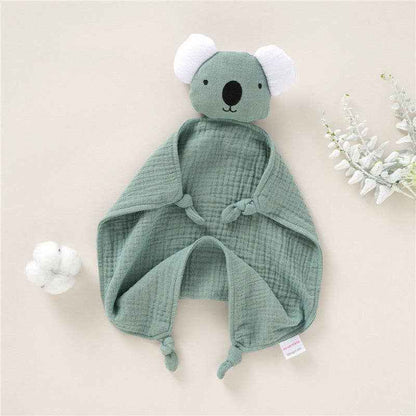 Organic Cotton Baby Comforter Plush Toy for 0-3 Year Olds: XJ32 Khaki