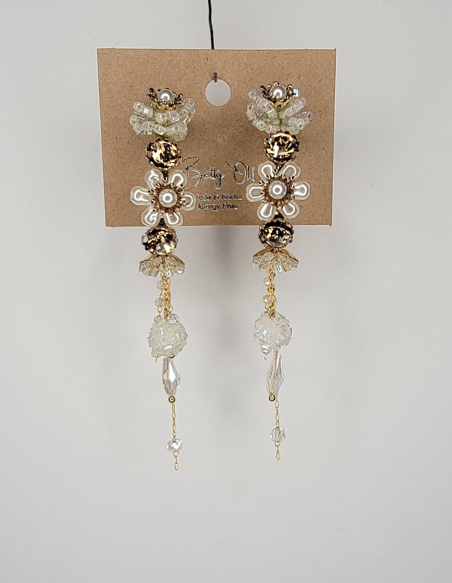 Handmade Fancy Hoop Earrings w/ Swarovski elements