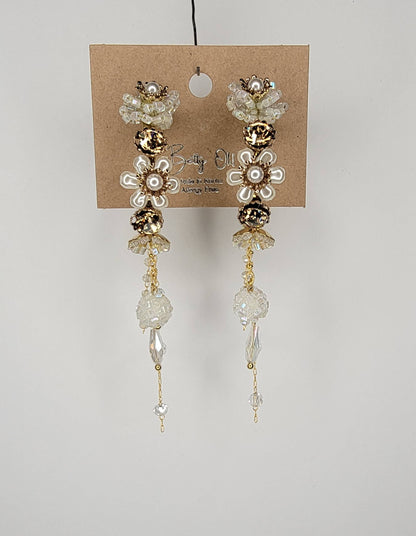 Handmade Fancy Hoop Earrings w/ Swarovski elements