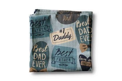 Fathers Day Kitchen Towel Best Dad Ever Daddy BBQ Grill