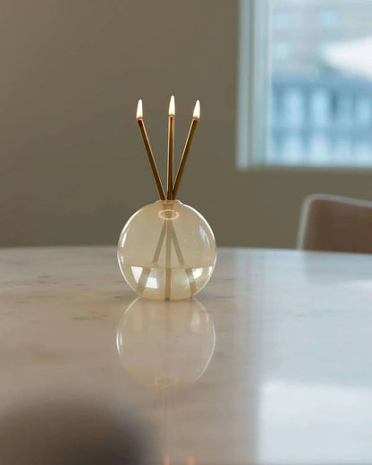 Neva Pampas Glass Vase for Everlasting Candles