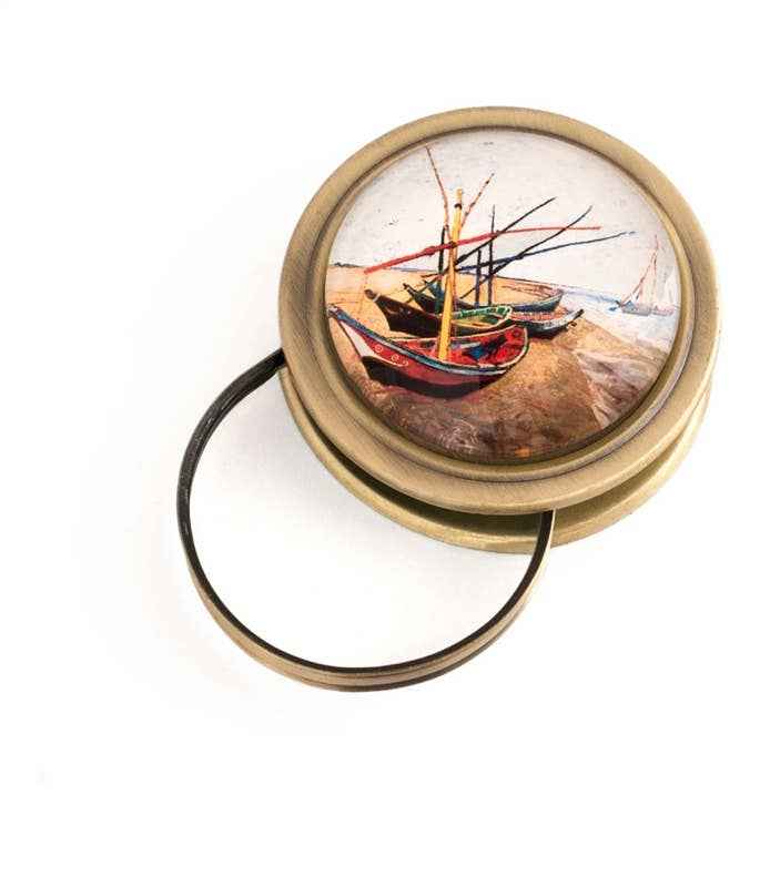 Fishing Boats On The Beach Folding Magnifier