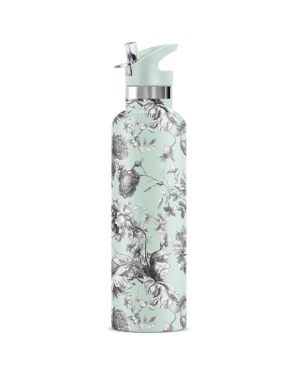 Toile D'amore | Mint Floral Bridal Insulated Bottle 25oz