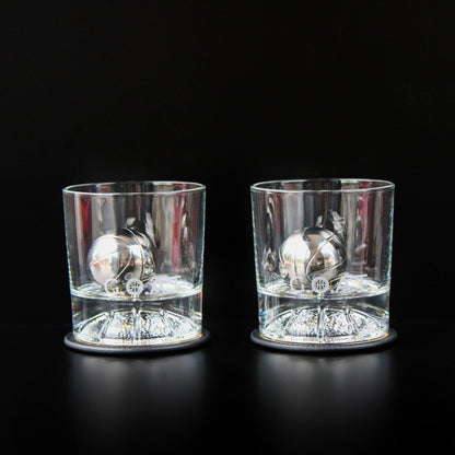 Whiskey BASKETBALL Glasses, Set of 2