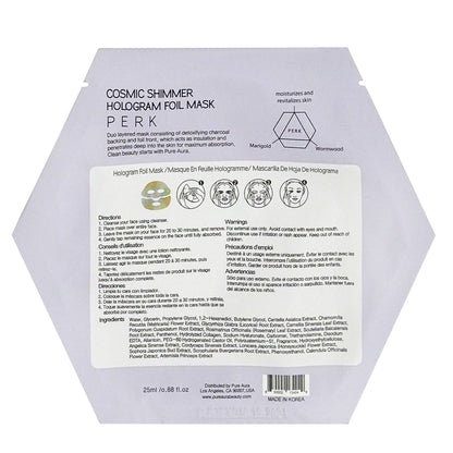 MASCARILLA FACIAL DE LÁMINA CON BRILLO CÓSMICO DE LUJO