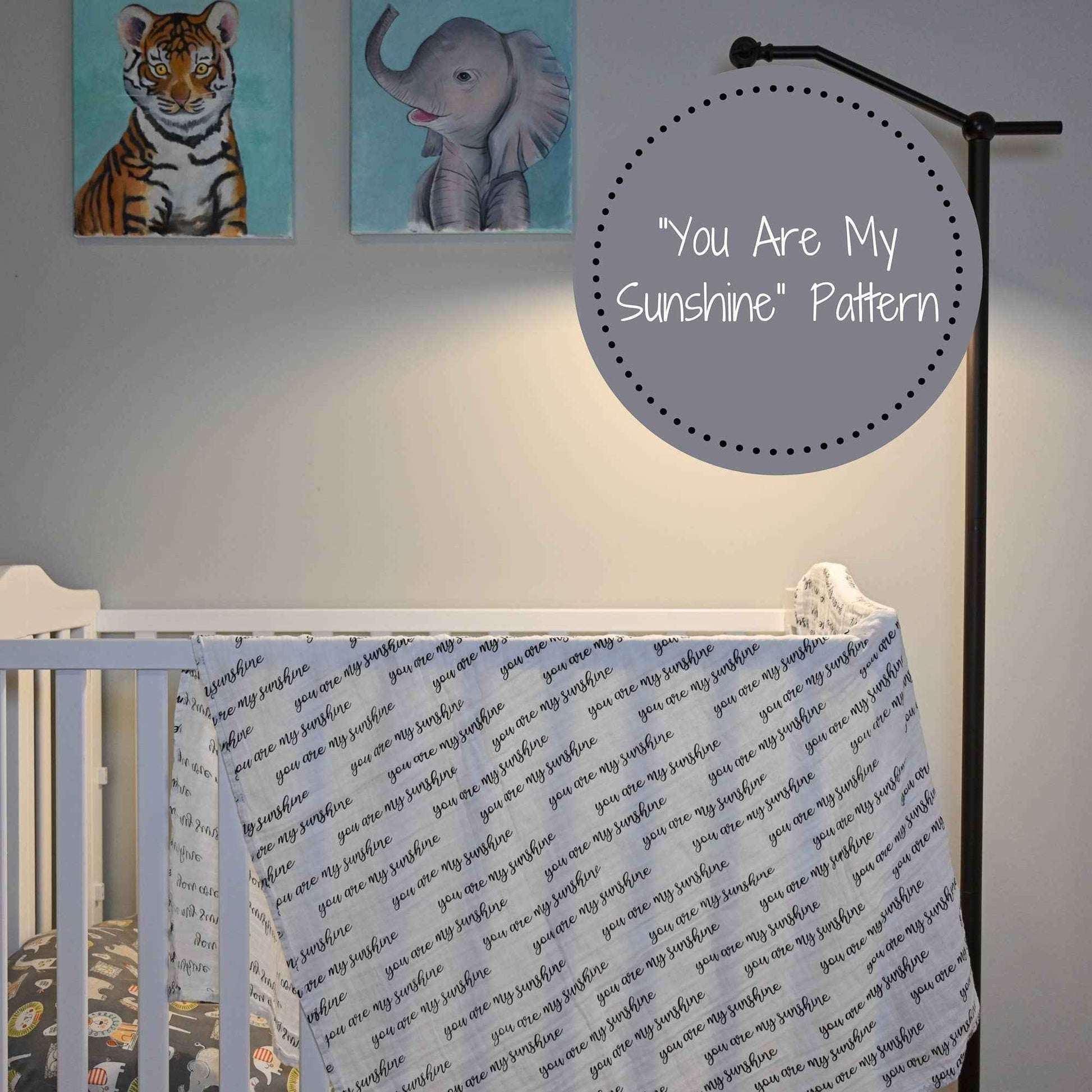 LollyBanks - You Are My Sunshine Baby Muslin Swaddle Blanket