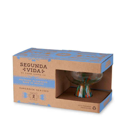Segunda Vida Viajar Margarita Glasses Set of 2
