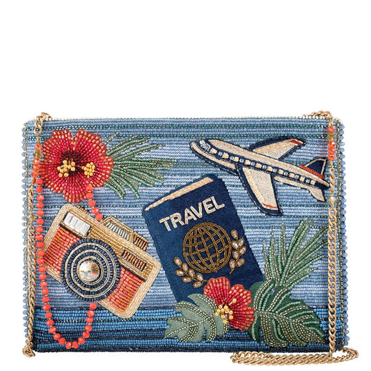 Mary Frances Accessories - Where To Next Travel Inspired Beaded Crossbody Bag