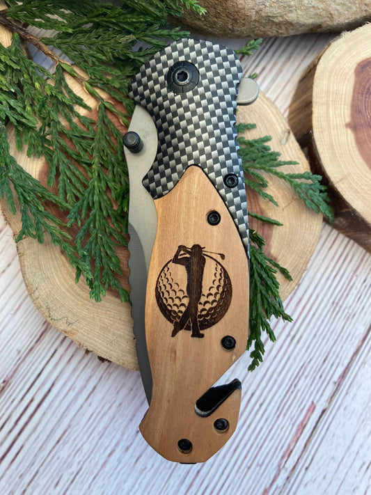 Pocket Knife - Golfer on the Ball Knife