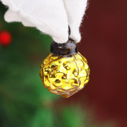 Mini Glass Round  Christmas Ornaments - Set of 25