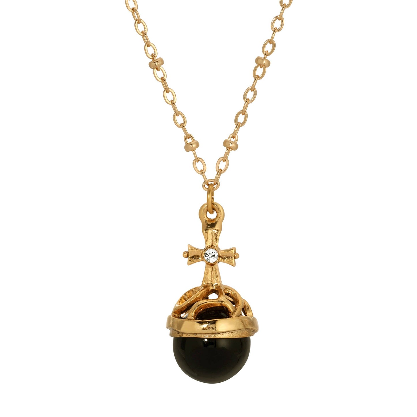 1928 Jewelry - Symbols Of Faith Globus Cruciger Inspired Pendant Necklace 16"