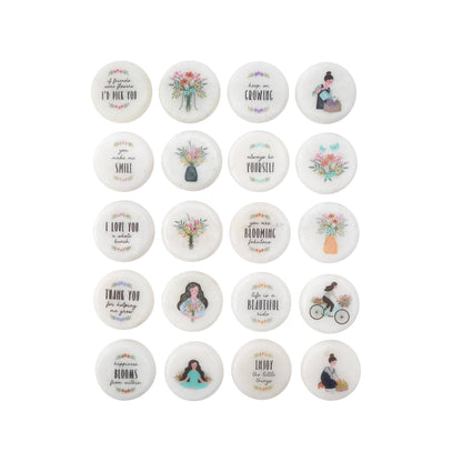 The Flower Market 10 Assorted Sentiment Pebbles In Box