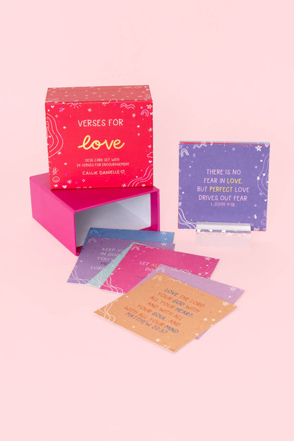 Verses for Love – Bible Verse Card Set with Display Stand