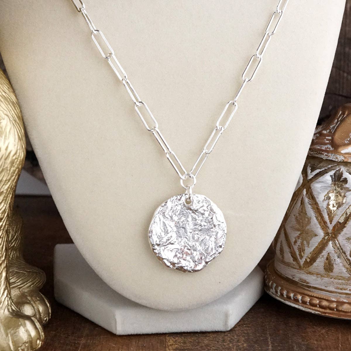 PennyLine inc - Treasure Trio – 3-in-1 Layered Hammered Coins Necklace