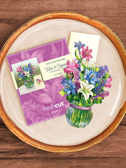 Mini Lilies & Lupines - Pop-up Greeting Cards