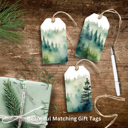 Misty Forest Watercolor Greeting Card for All Occasions