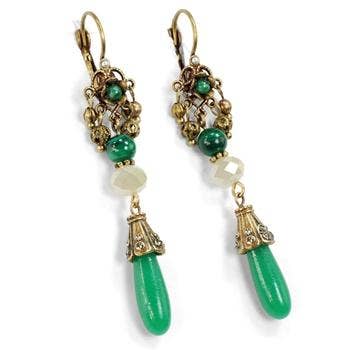 Vintage Jadeite Drop Earrings