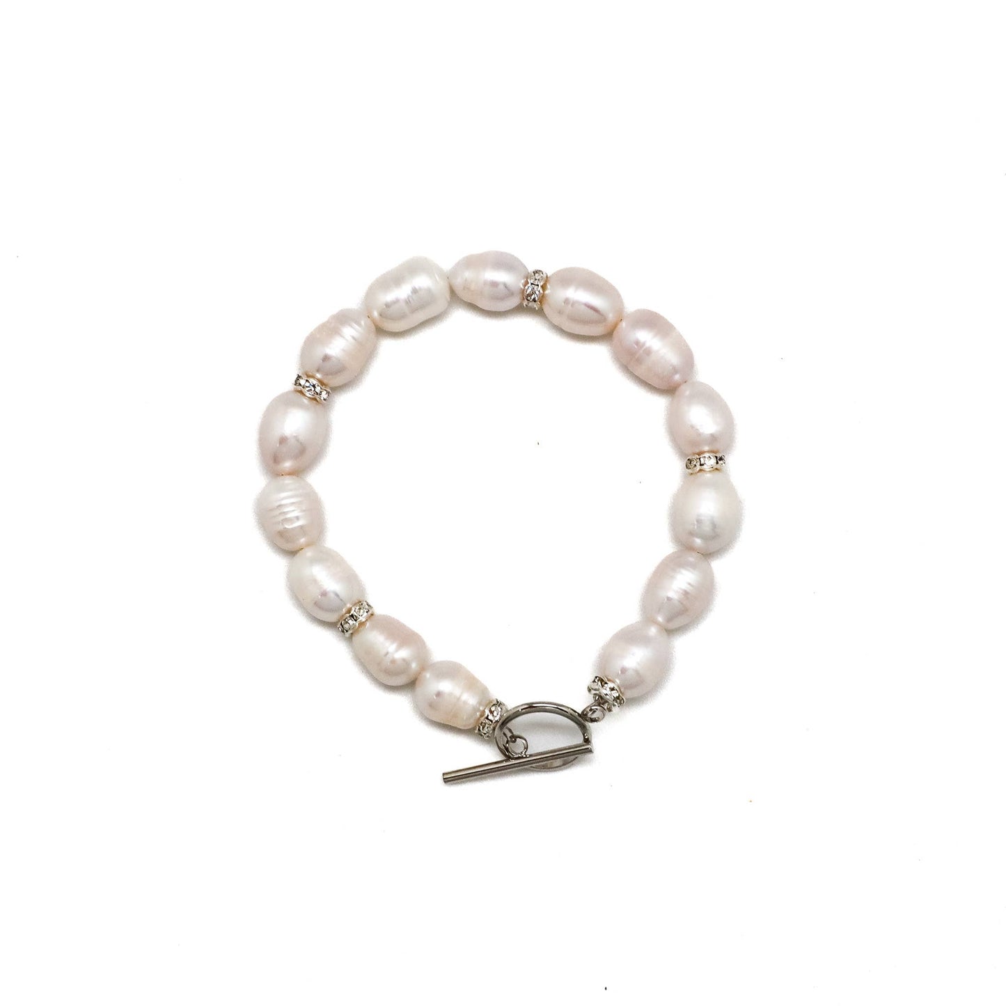 Bracelet Toggle Freshwater Pearls(10mm)w/Sterling Silver