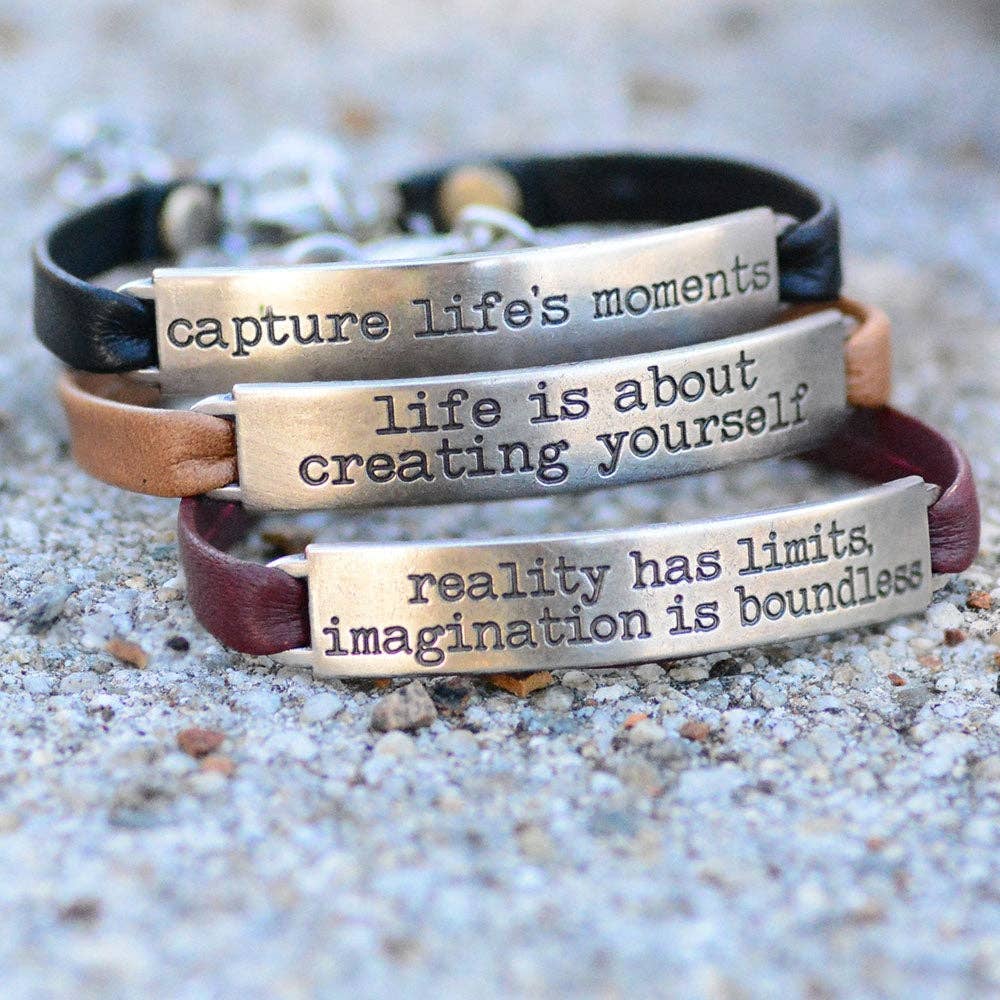 Joyería Sweet Romance: Pulseras de barra con mensaje inspirador
