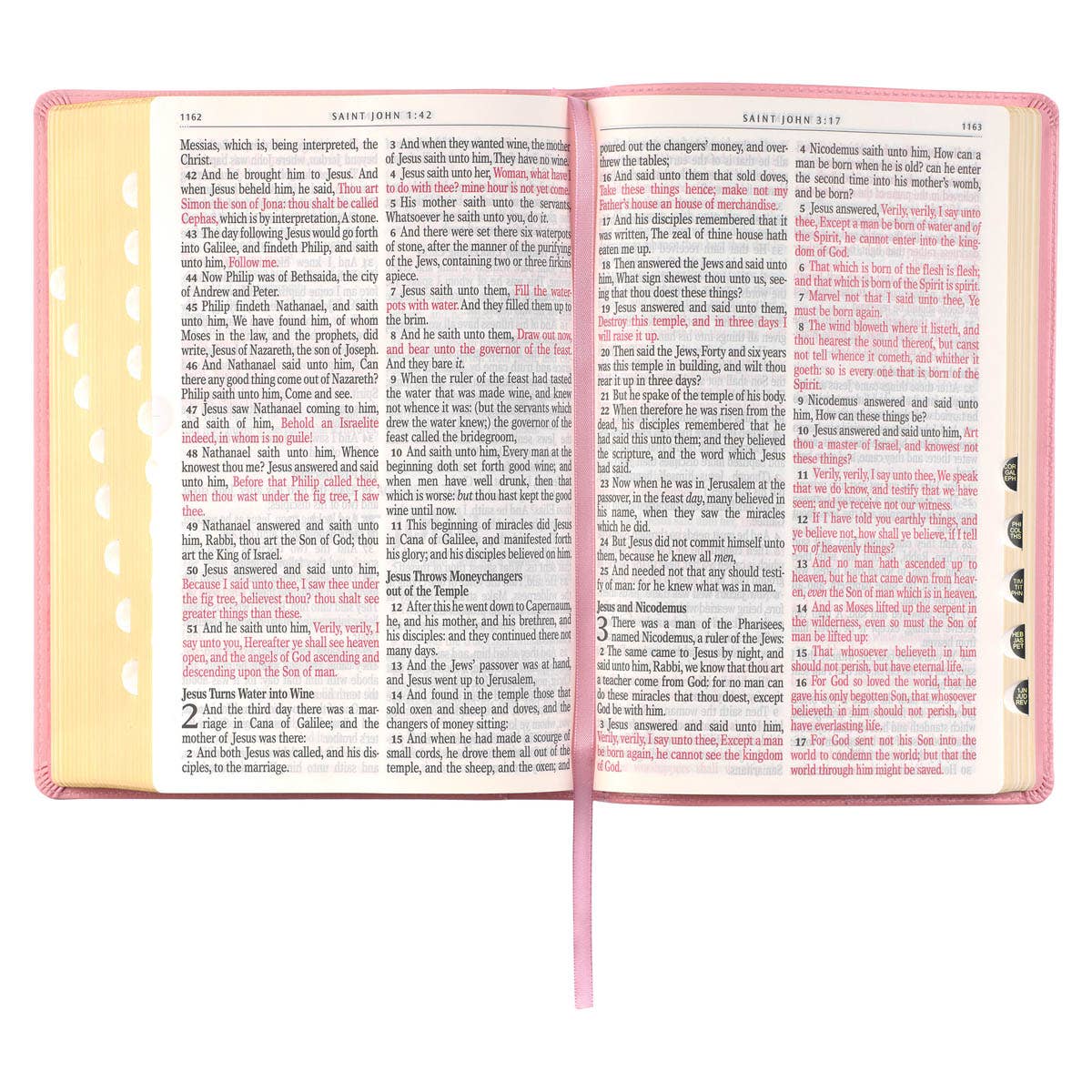 Christian Art Gifts - KJV Bible Giant Print Full-size Faux Leather, Pink