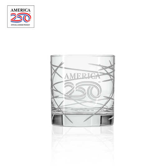 America250™ Longitude 10oz On the Rocks Whiskey Glass Set of 2