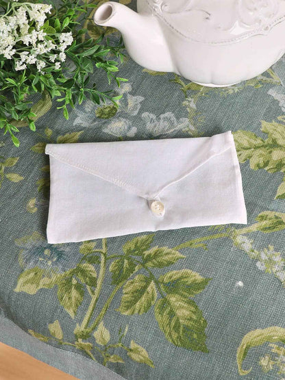 Bride Embroidered Envelope Hankie: Light Blue
