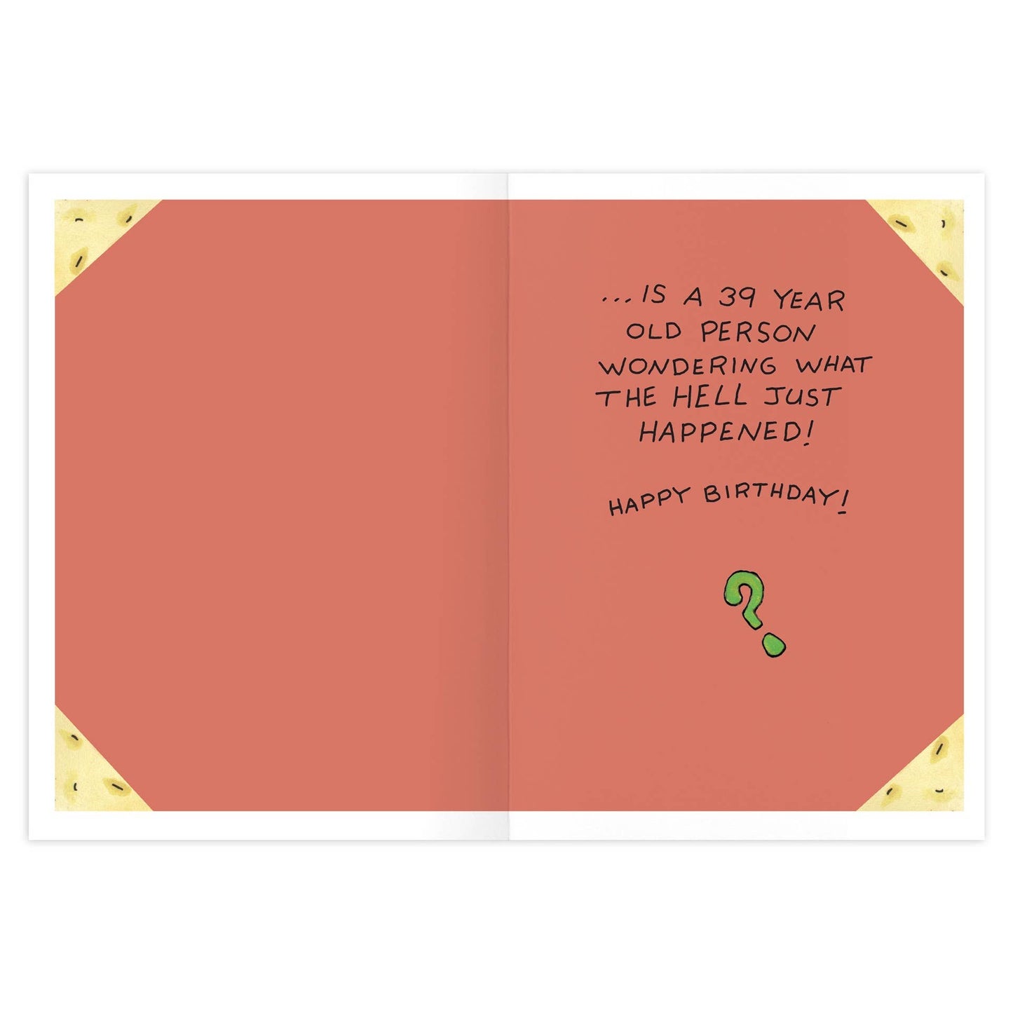 Inside 40th Birthday Card