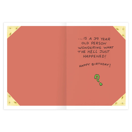 Inside 40th Birthday Card