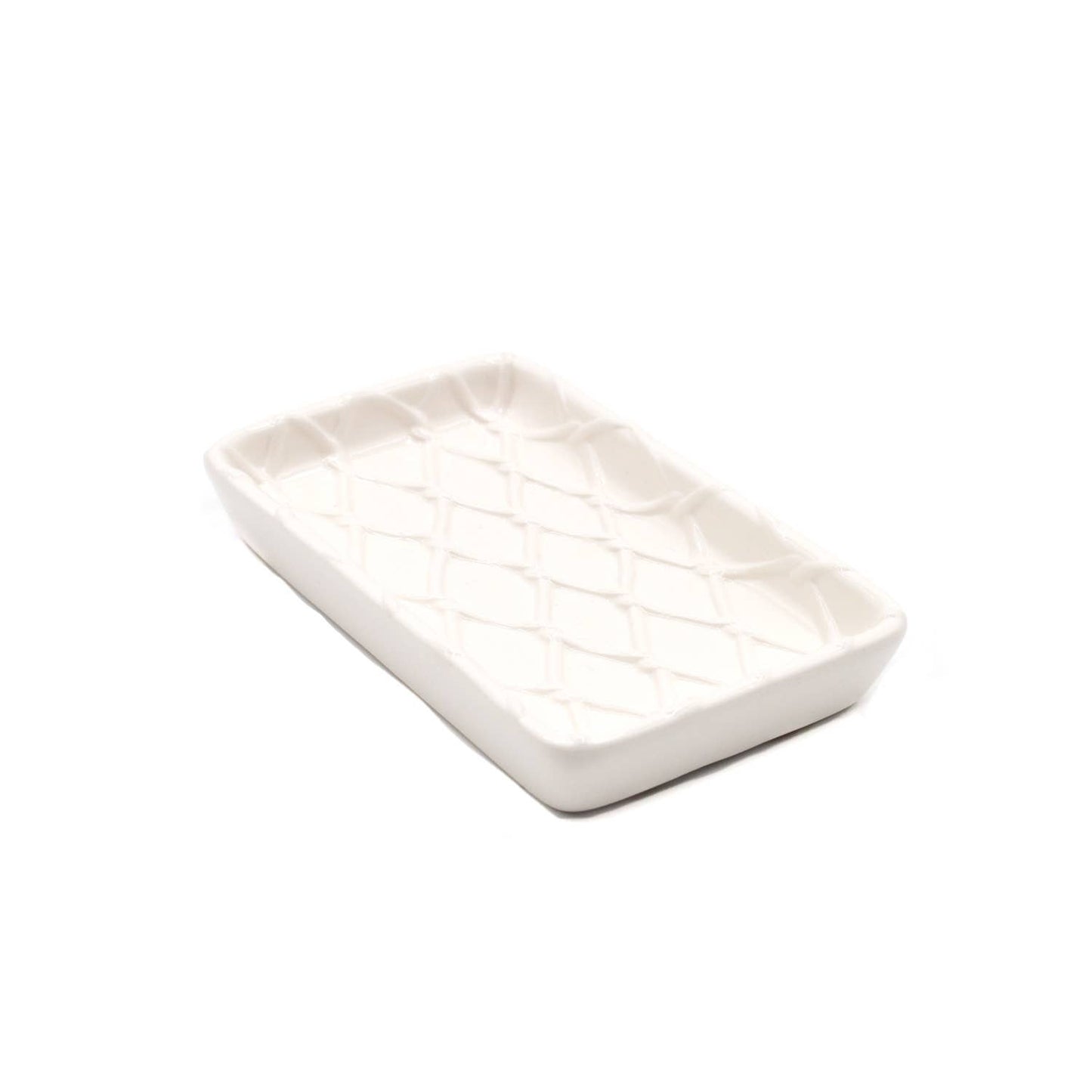 8 Oak Lane - White Textured Soap Dish