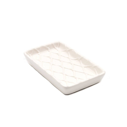 8 Oak Lane - White Textured Soap Dish