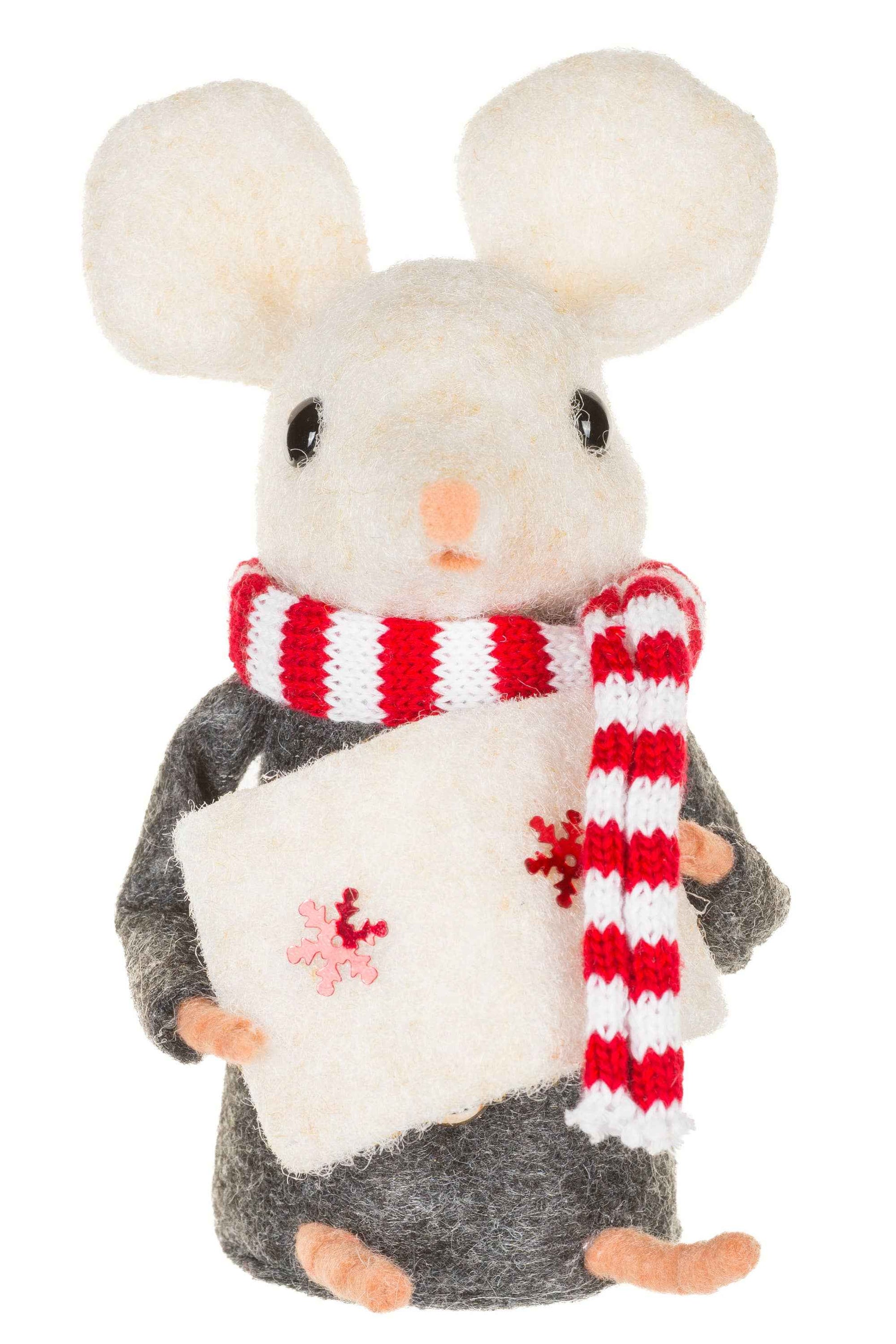 NEW-Gray Mouse Caroler
