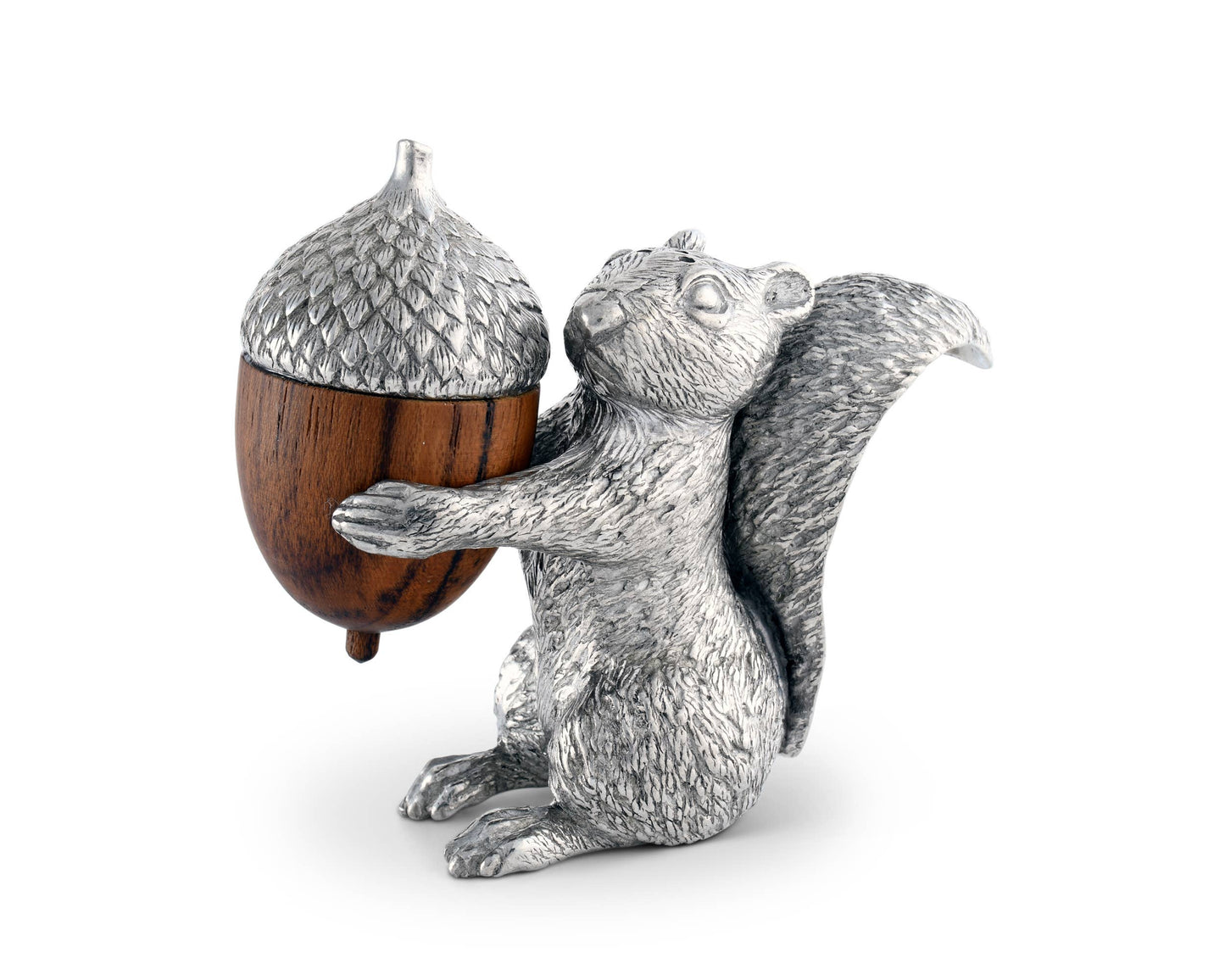 Squirrel with Wood Acorn Salt & Pepper Set (2 pc set)