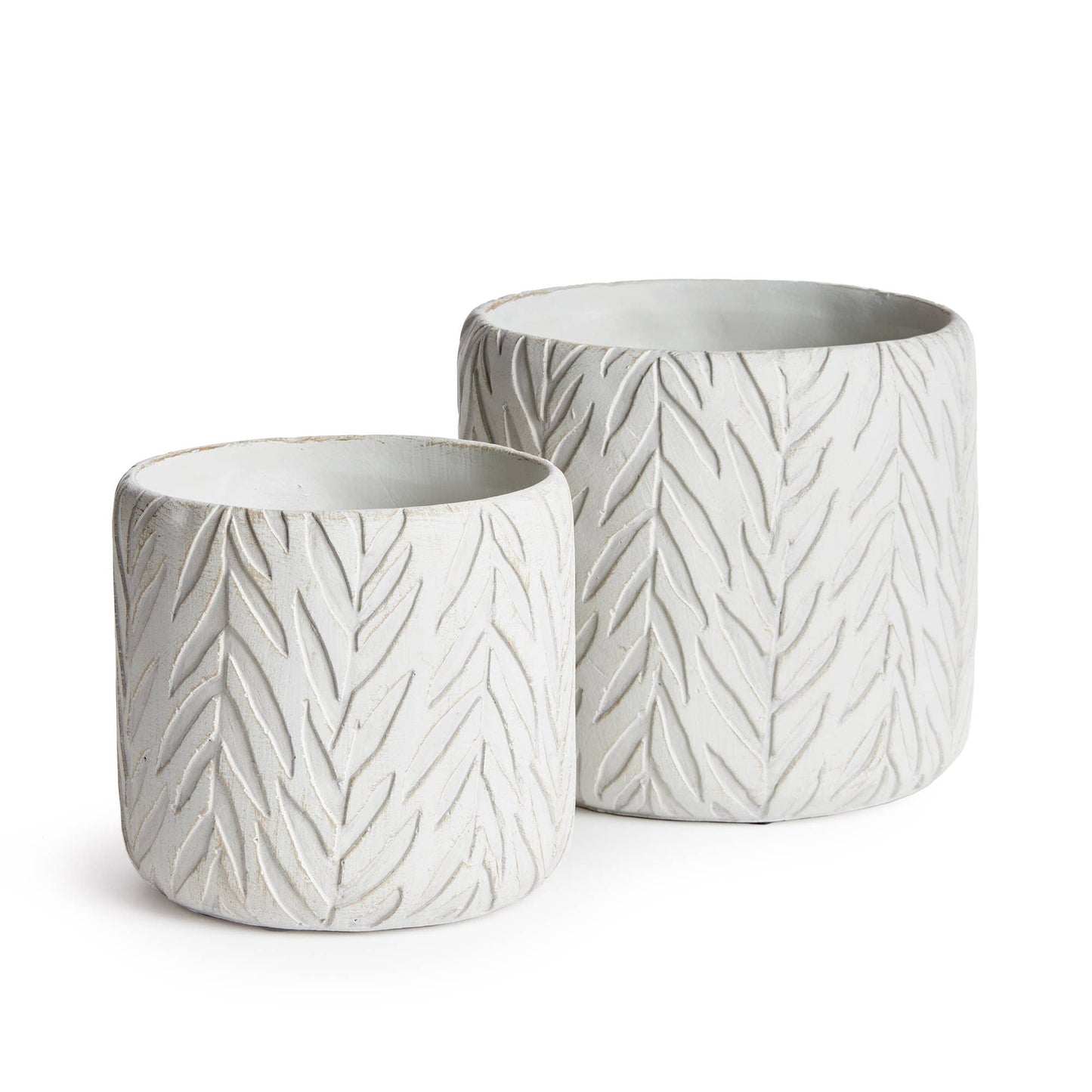 Veena Pots Set Of 2, White