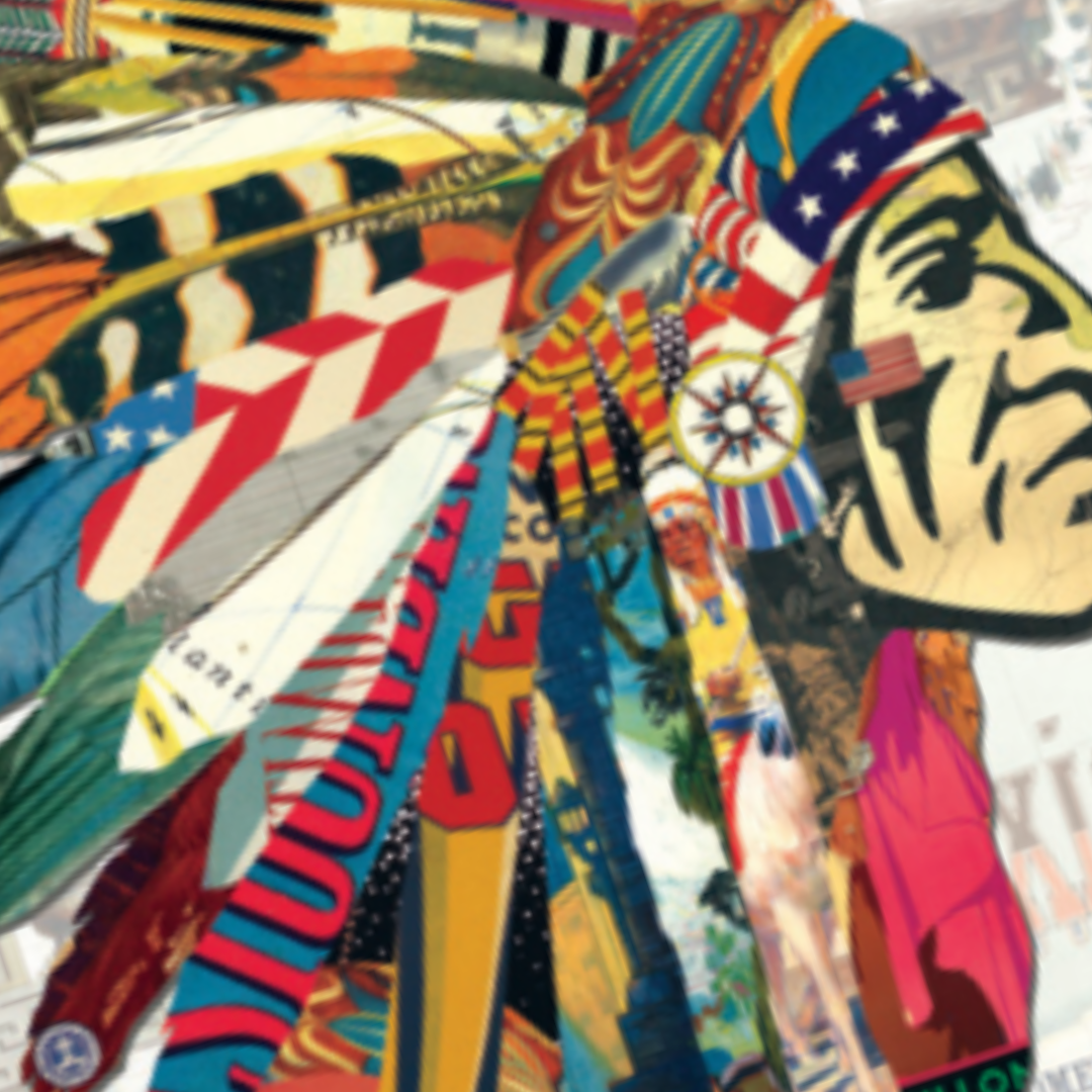 3D Collage Art | Indian Chief (24"x32")