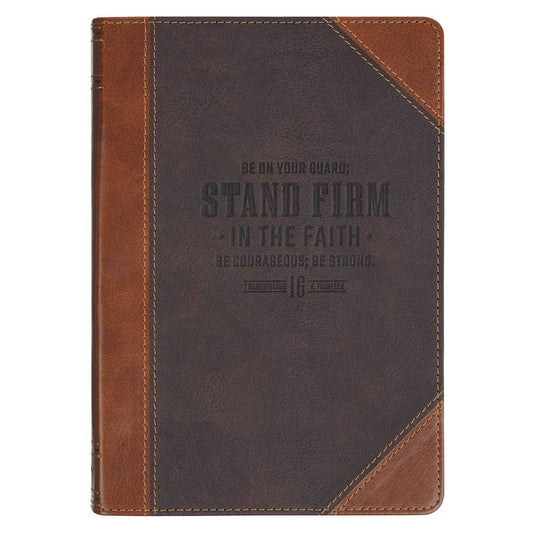 Journal Classic Two-tone Brown Stand Firm 1 Cor. 16:13
