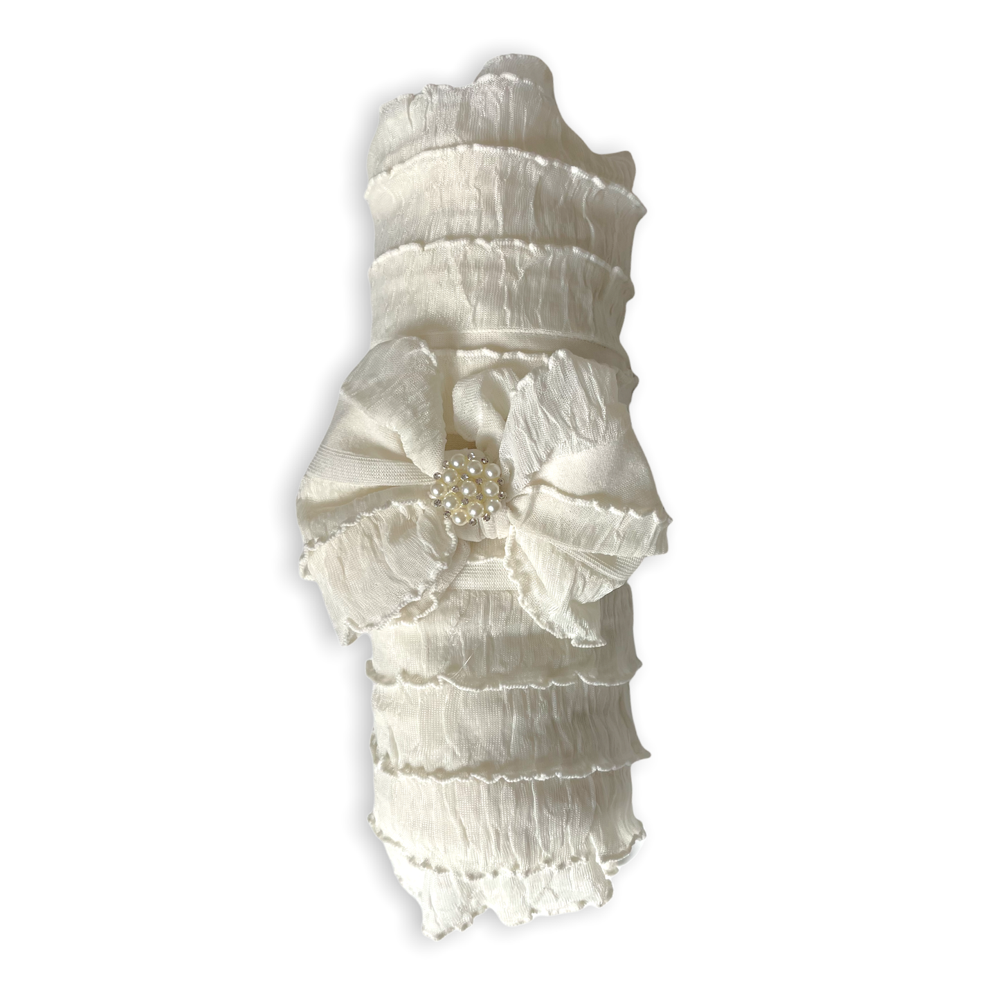 Ruffled Swaddle and Pearl Mini Headband Set-Assorted-sold separately