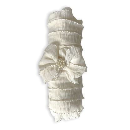 Ruffled Swaddle and Pearl Mini Headband Set-Assorted-sold separately