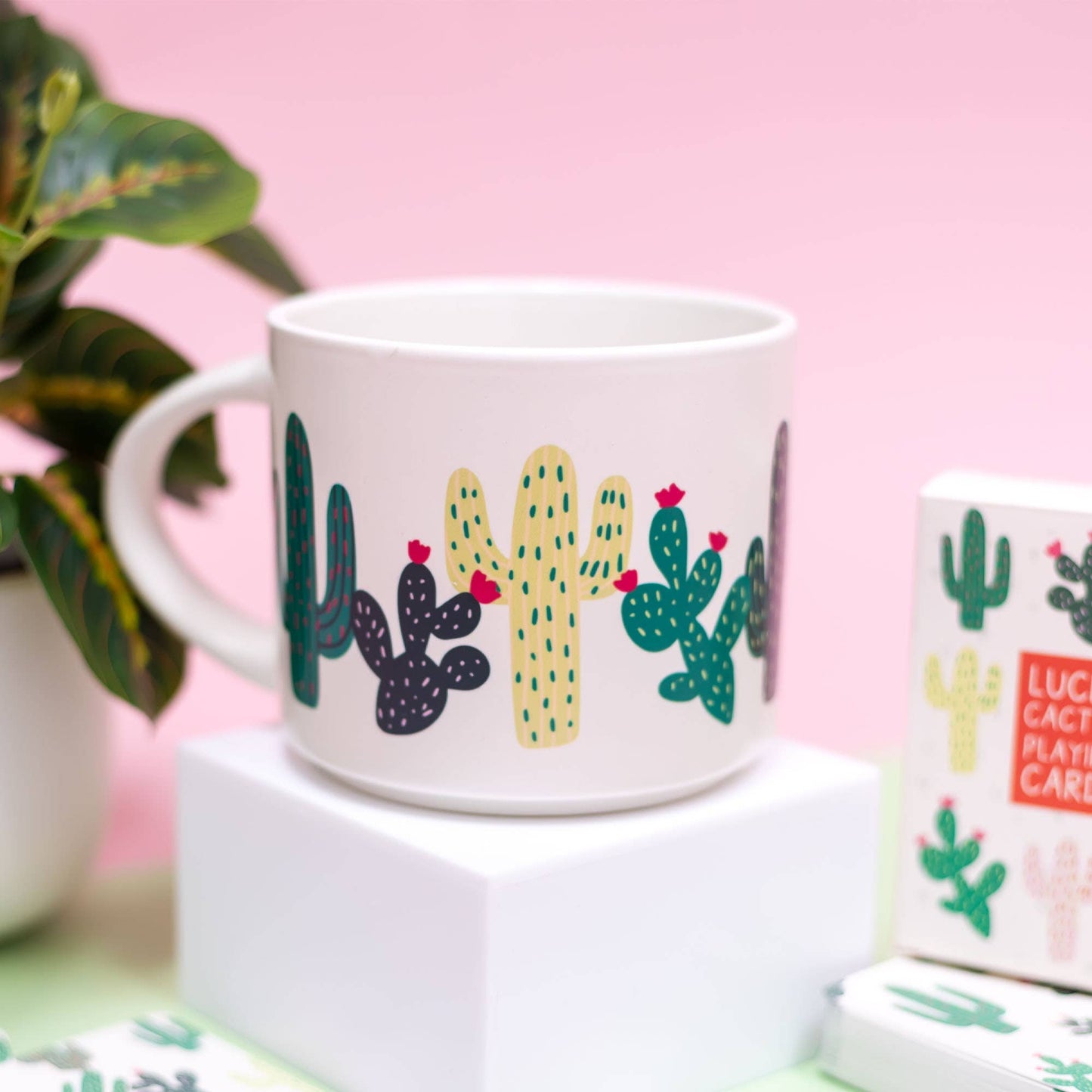 Cacti Ceramic Mug - Cream