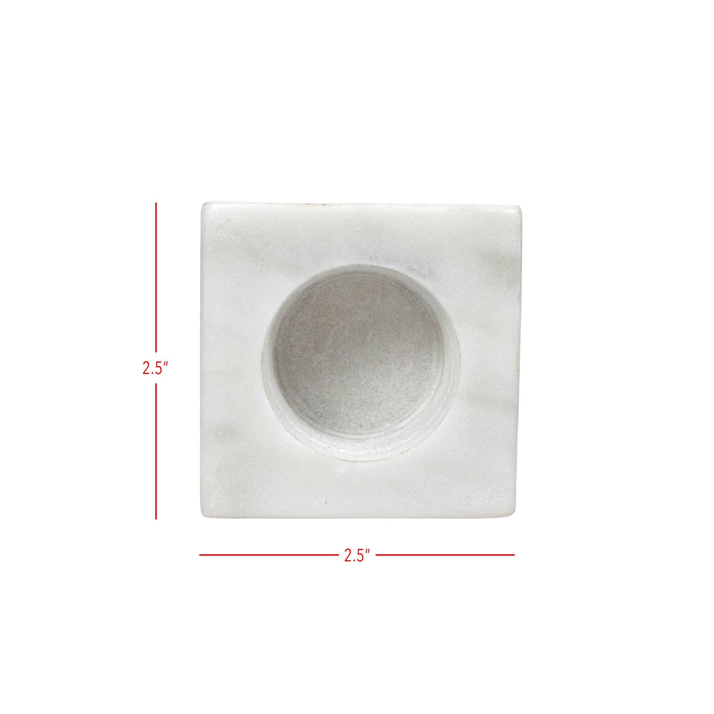 Fleur White Marble Tealight Candle Holder