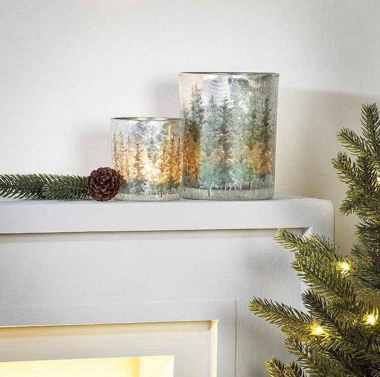 Small Frost Winter Forest Votive