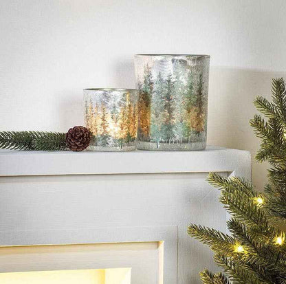 Small Frost Winter Forest Votive