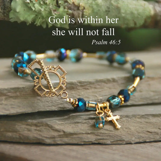 God is within her She will not Fail Bracelet