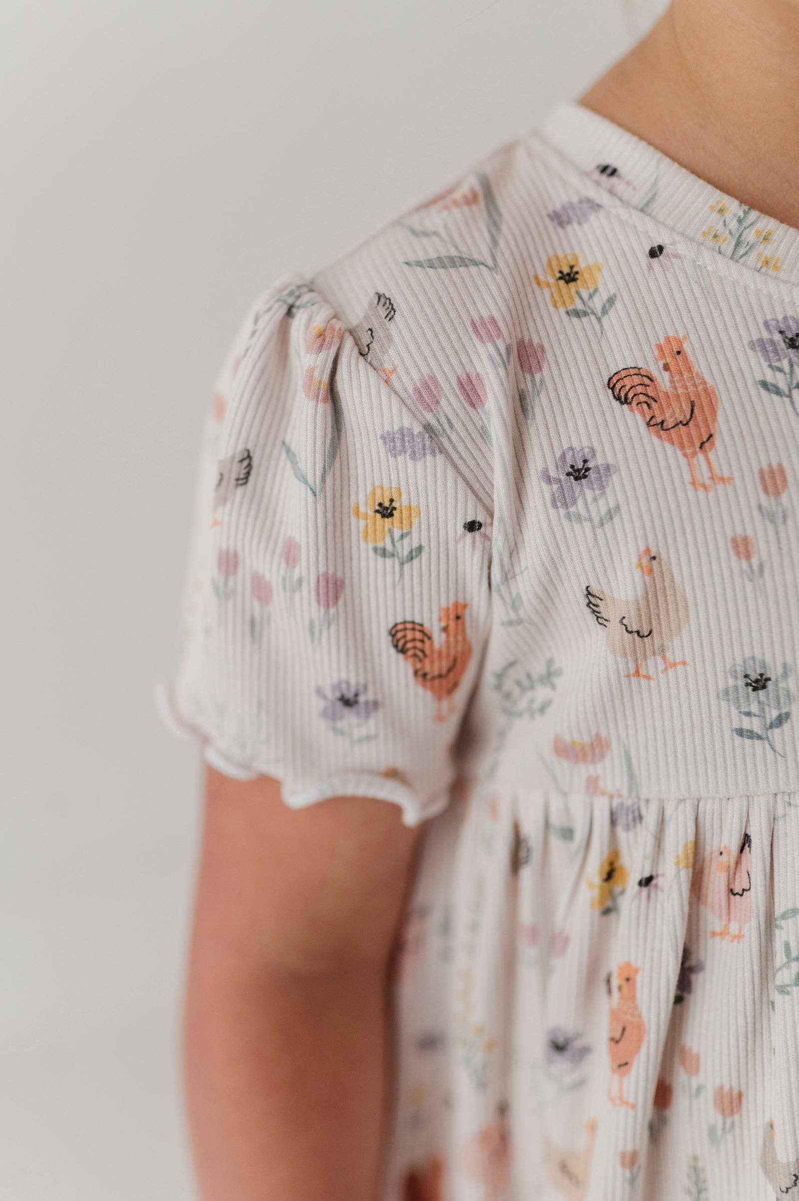 Babysprouts Girl's Babydoll Set: Floral Chickens / 0-3M